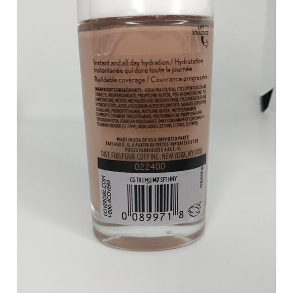 Covergirl TruBlend Hydrating Liquid Foundation M7 Soft Honey Tru Blend Makeup 1x - Picture 3 of 6